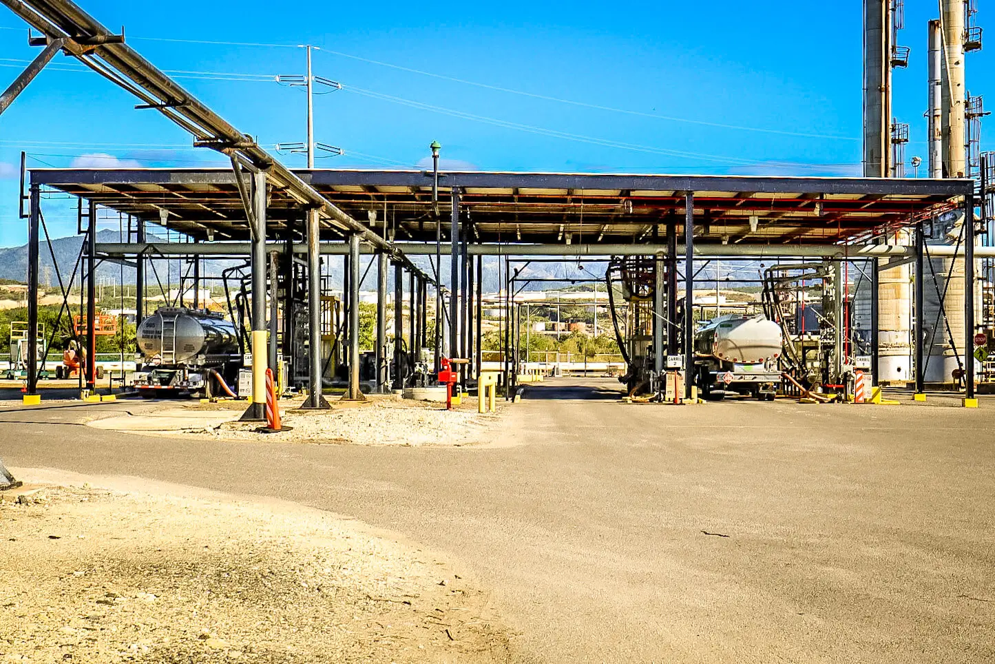 Trucks in Loading Area